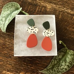 Beautiful light plastic earrings